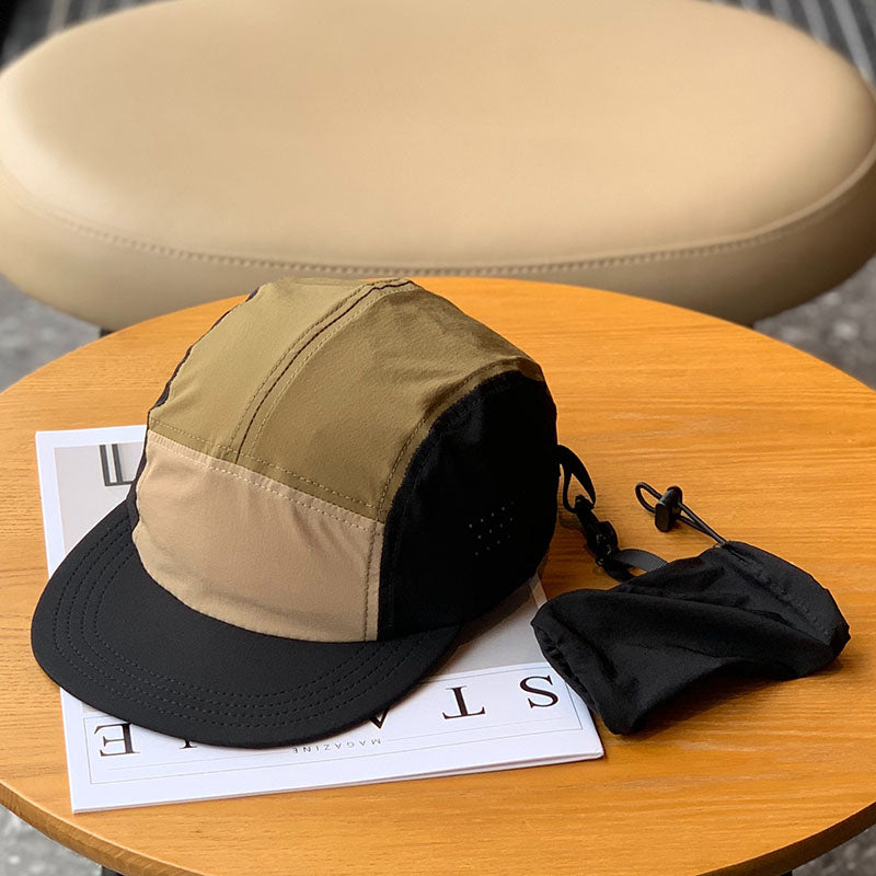 Outdoor Quick Drying Packable Flat Brim Breathable Baseball Cap for Couples