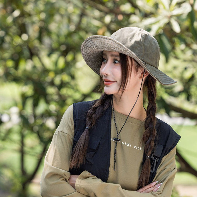 New Style Wax Cloth Fisherman Hat Outdoor Sun Protection Hat