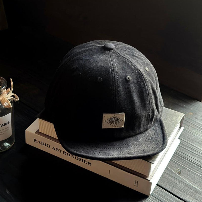 Retro Soft Brimmed Hat Short Brimmed Cap Casual Adjustable Baseball Cap