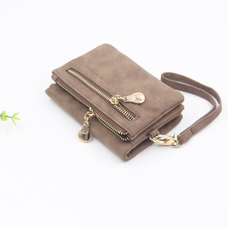 Retro Mini Zipper Women's Wallet