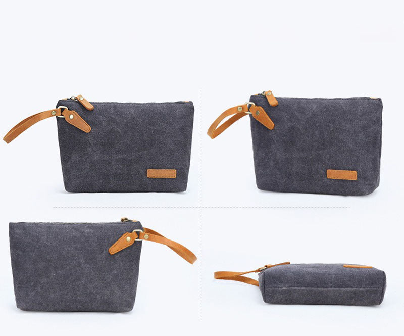Retro Canvas Handbag Coins Key Collecting Bag
