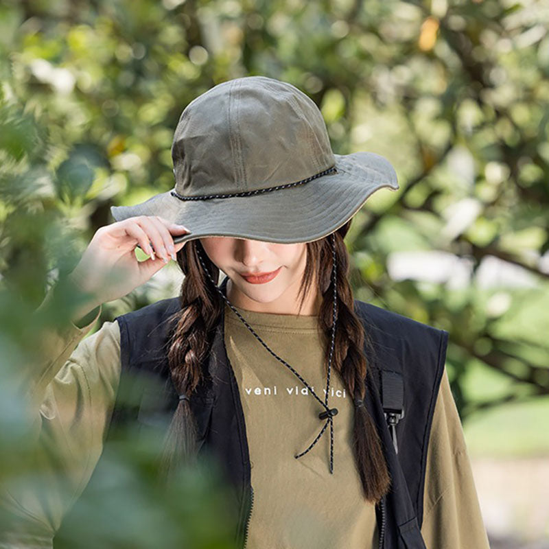 New Style Wax Cloth Fisherman Hat Outdoor Sun Protection Hat