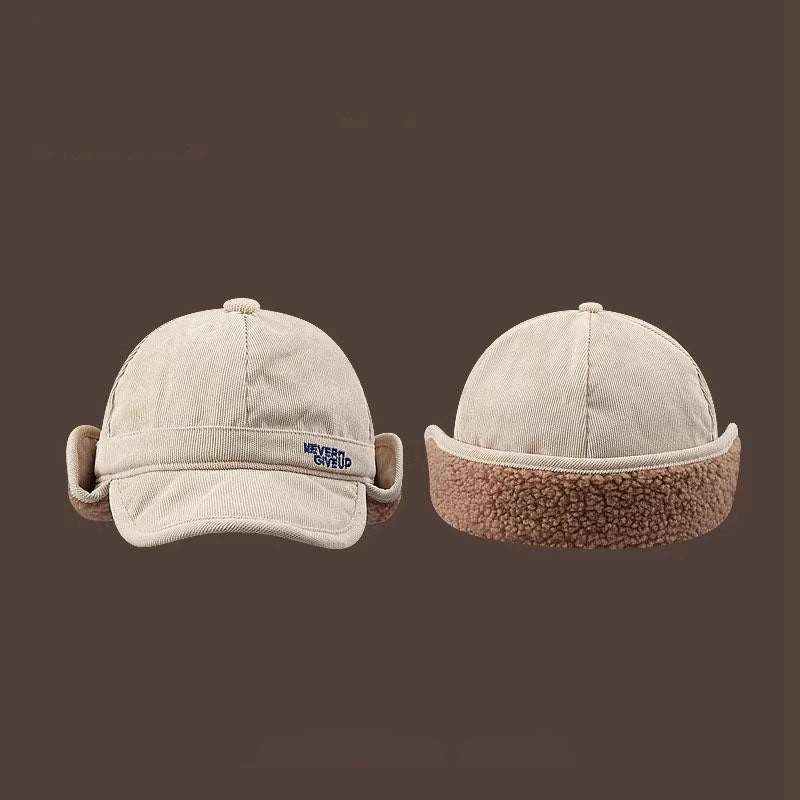 Thick Lamb Wool Peaked Cap Beret Hat