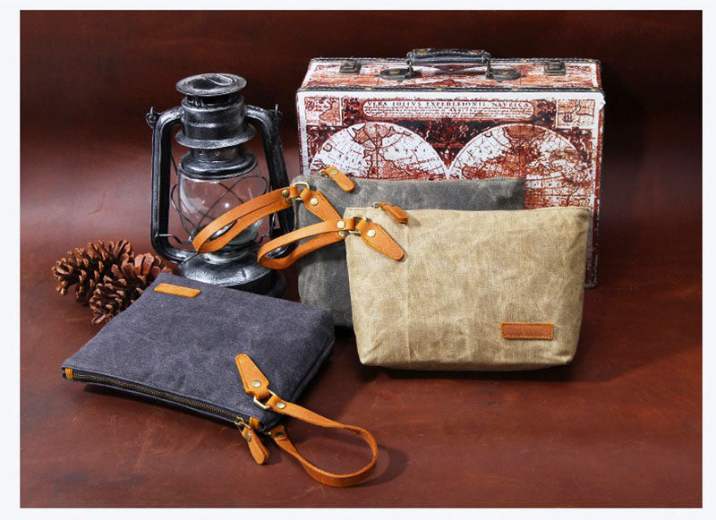 Retro Canvas Handbag Coins Key Collecting Bag