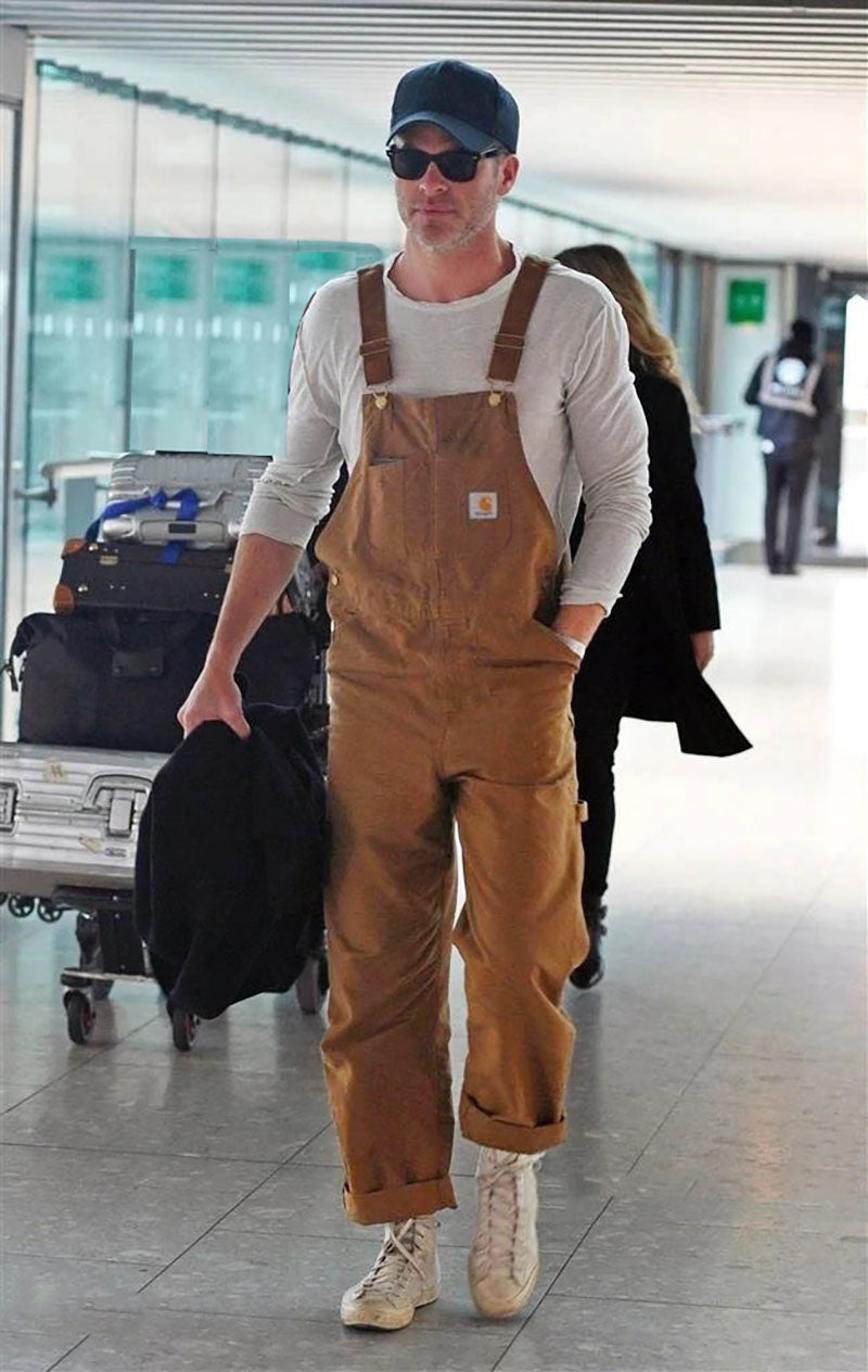 Vintage Casual Worker Style Denim Overalls