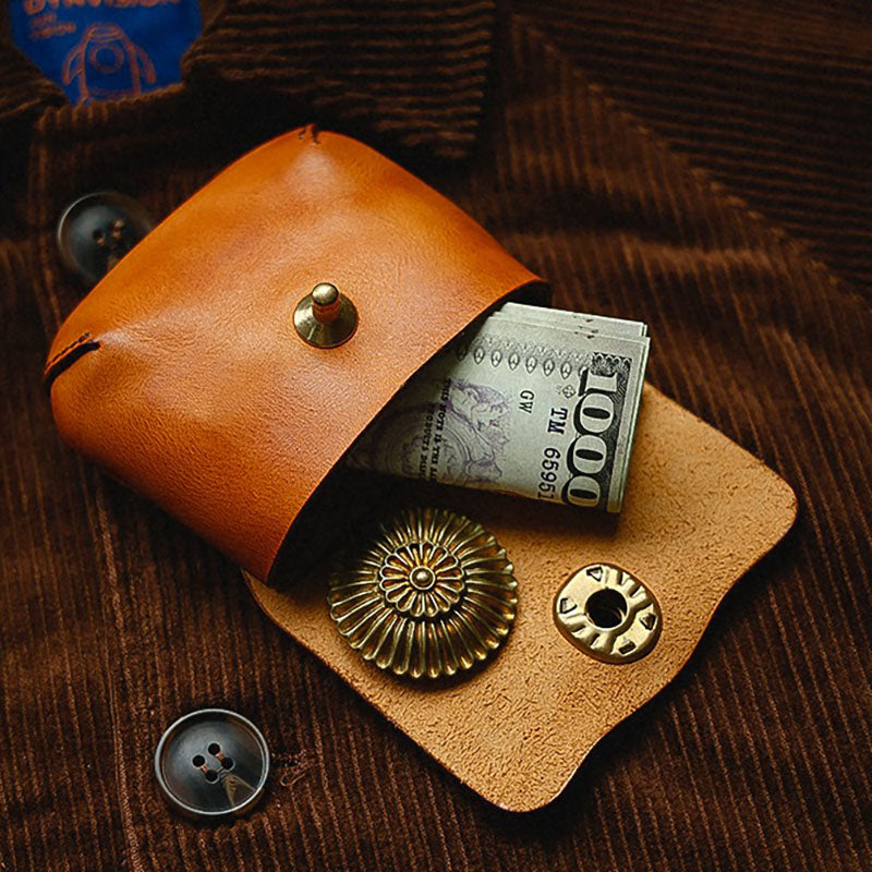 Vintage Handmade Leather Portable Buckle Bag