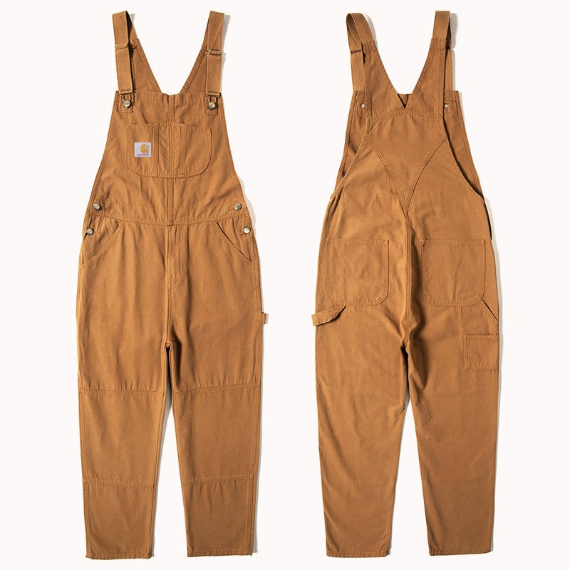 Vintage Casual Worker Style Denim Overalls