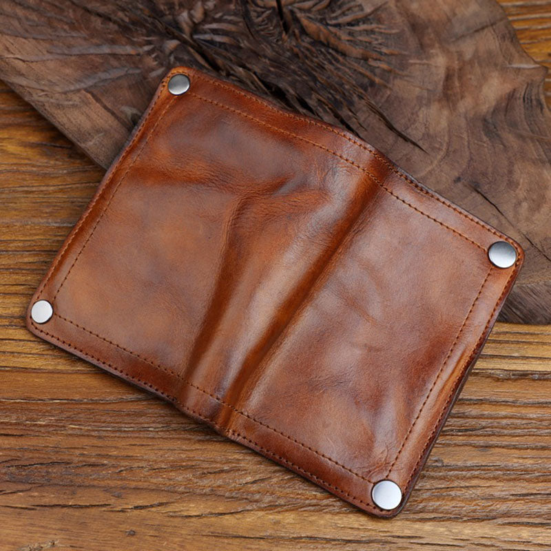 Retro Handmade Genuine Leather Wallet Multi Card Slots Card Holder