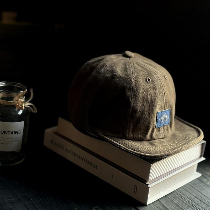 Retro Soft Brimmed Hat Short Brimmed Cap Casual Adjustable Baseball Cap