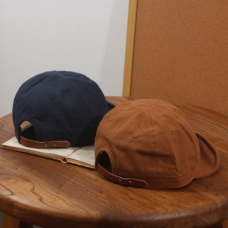 Retro Flip Hat  Adjustable Short-brimmed Baseball Cap