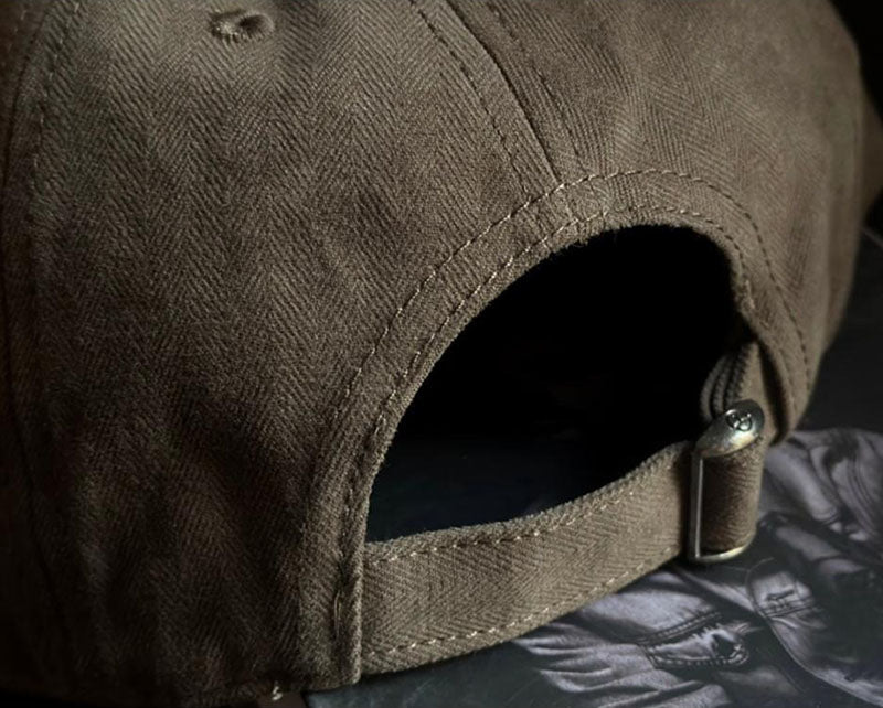 Retro Soft Brimmed Hat Short Brimmed Cap Casual Adjustable Baseball Cap