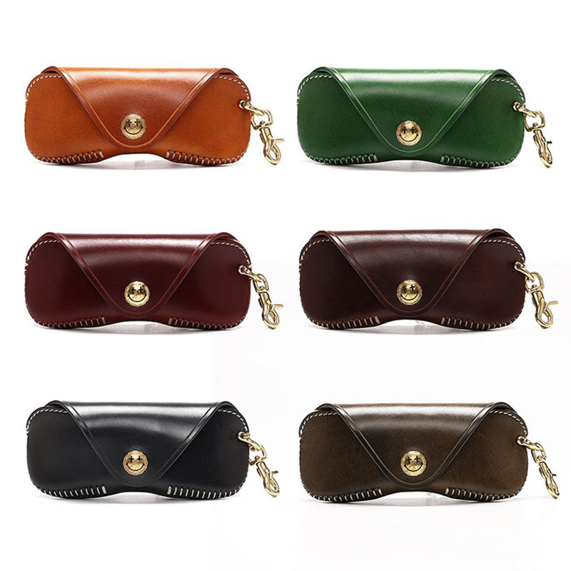 Retro Handmade Leather Glasses Case
