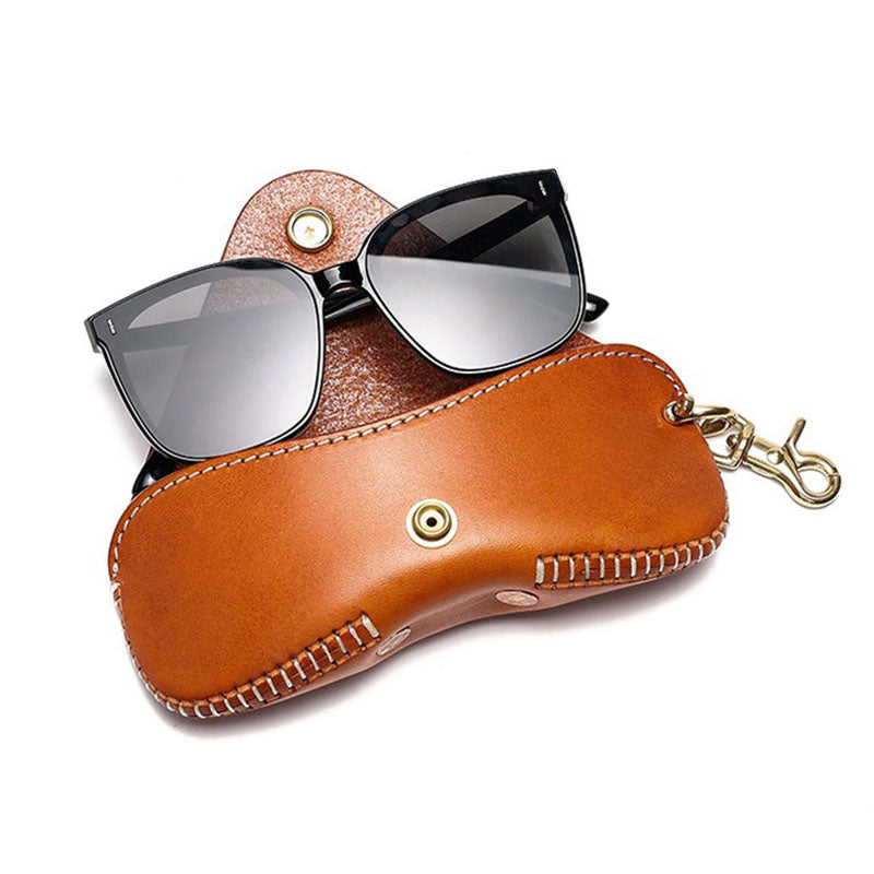 Retro Handmade Leather Glasses Case