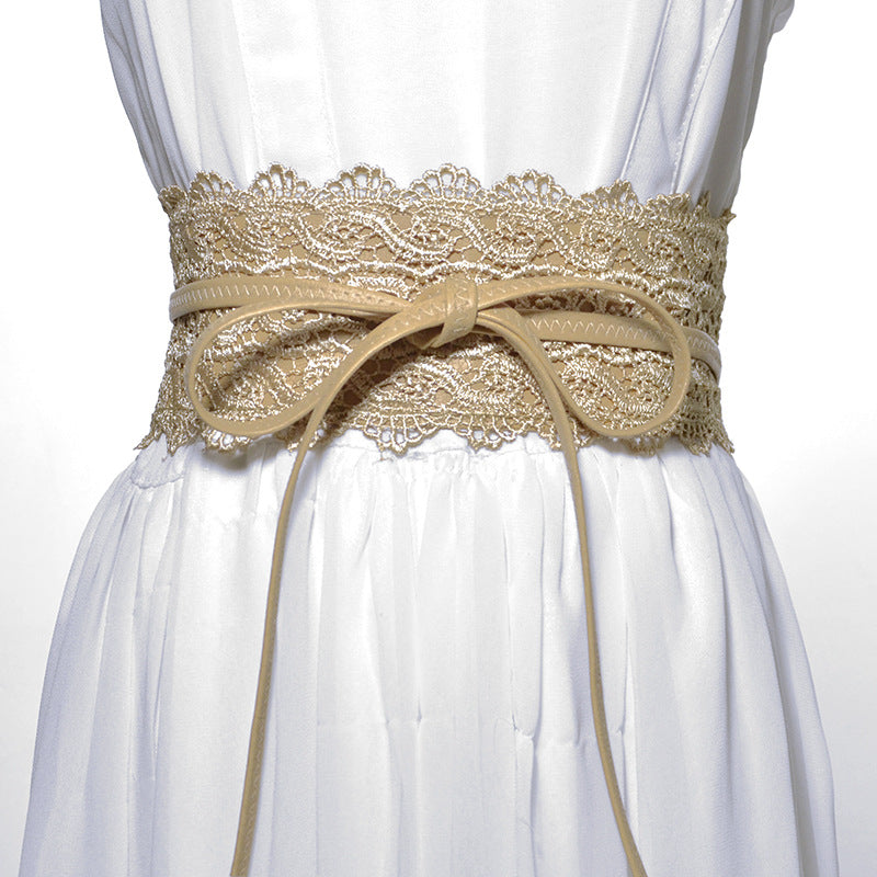 Lace Wide Waistband Decoration Belt