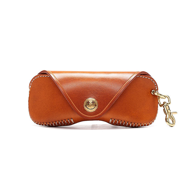 Retro Handmade Leather Glasses Case