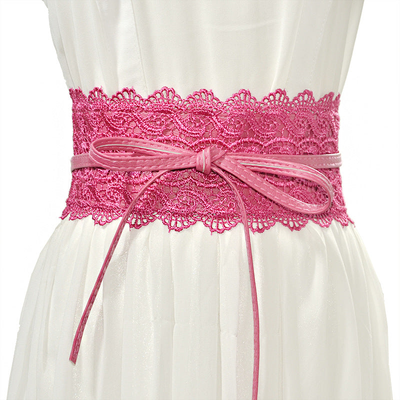 Lace Wide Waistband Decoration Belt