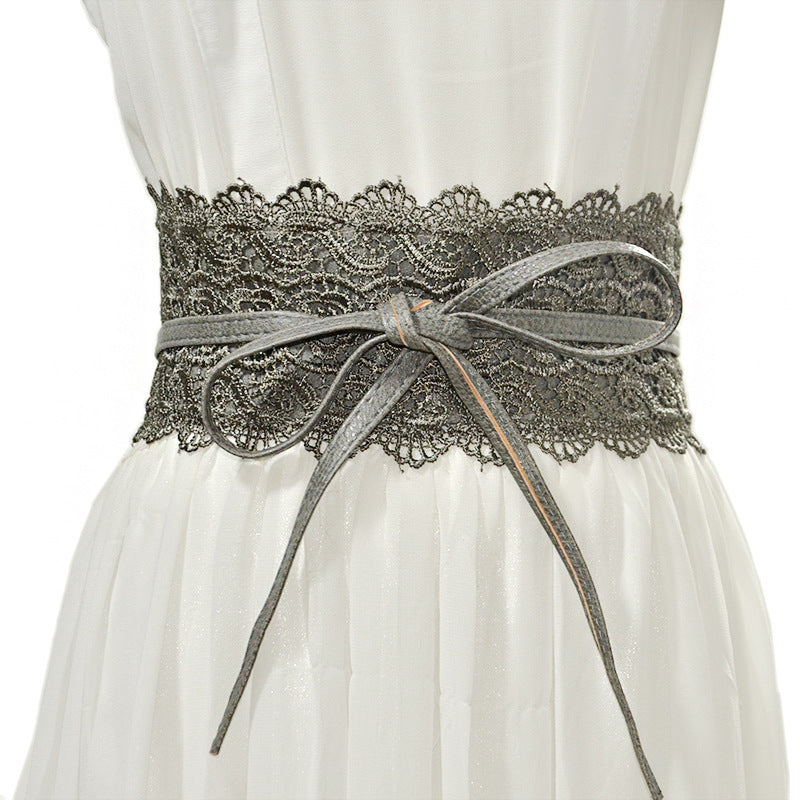 Lace Wide Waistband Decoration Belt