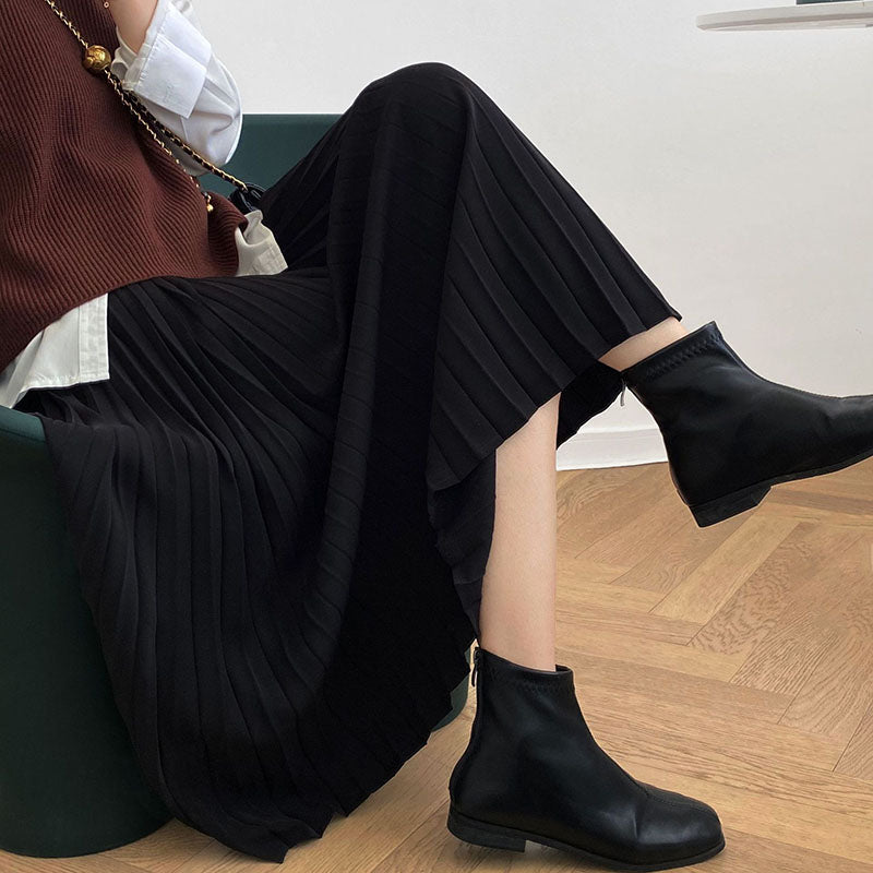 High Waist Pleated Skirt