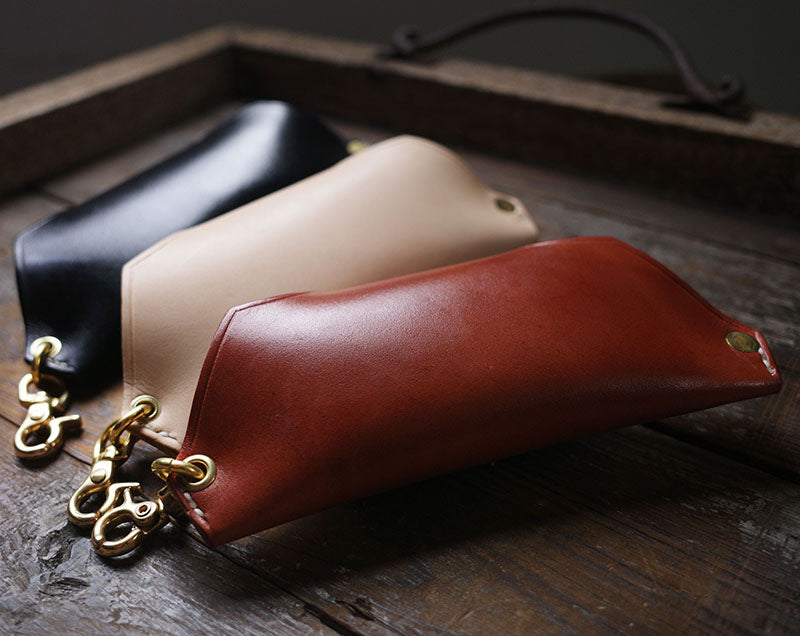 Retro Handmade Leather Glasses Case