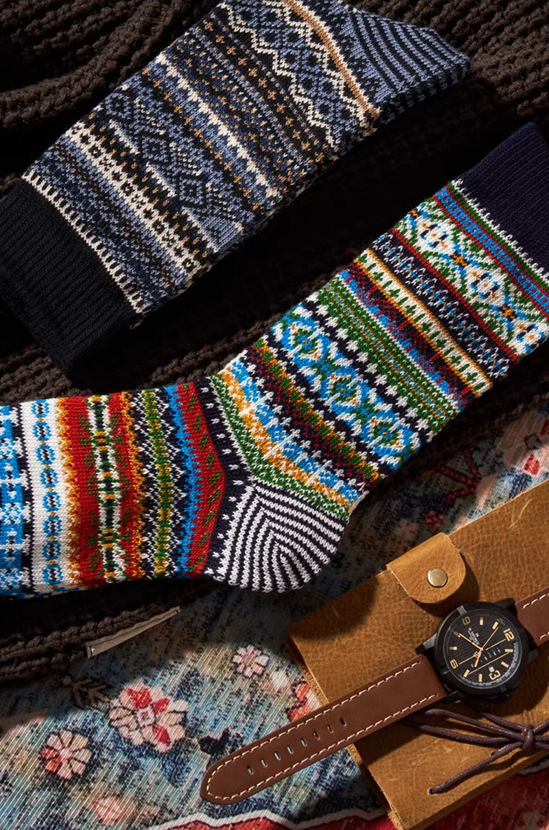 Men's Retro Ethnic Style Warm Socks