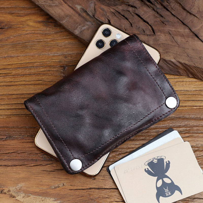 Retro Handmade Genuine Leather Wallet Multi Card Slots Card Holder