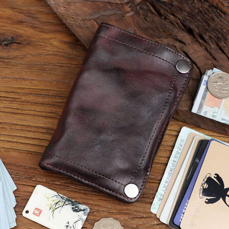 Retro Handmade Genuine Leather Wallet Multi Card Slots Card Holder