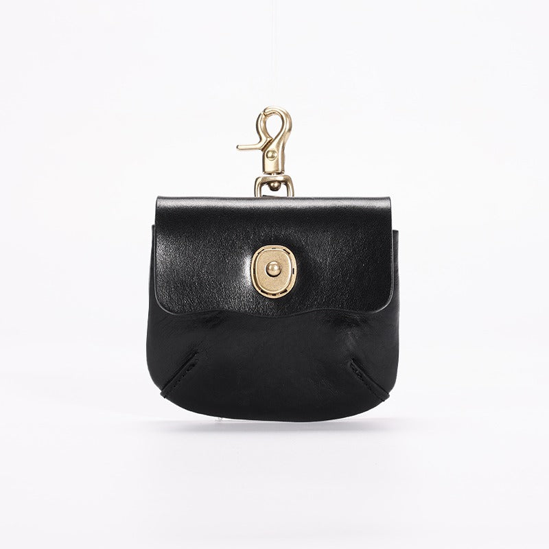 Vintage Handmade Leather Portable Buckle Bag