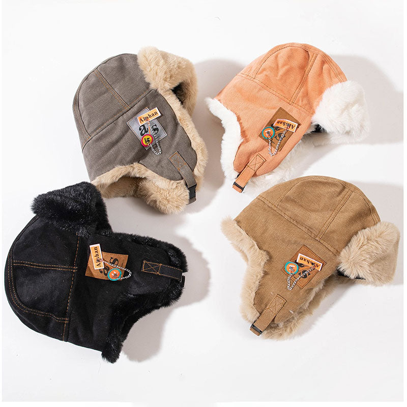 Retro Outdoor Windproof and Warm Hat Aviator Cap