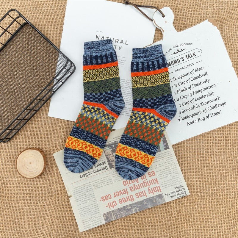 Men's Retro Ethnic Style Wool Socks（5 Pairs)