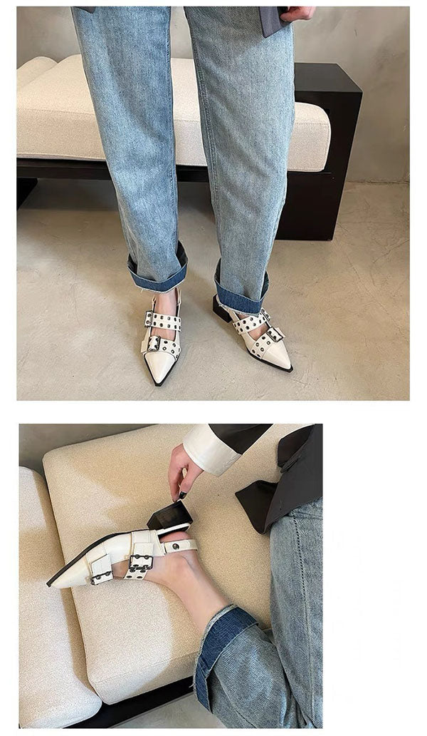 PU Leather High Heel Sandals