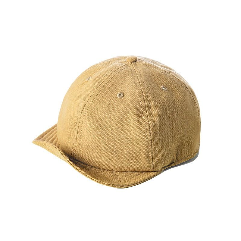 Retro Flip Hat Adjustable Short Brimmed Baseball Cap