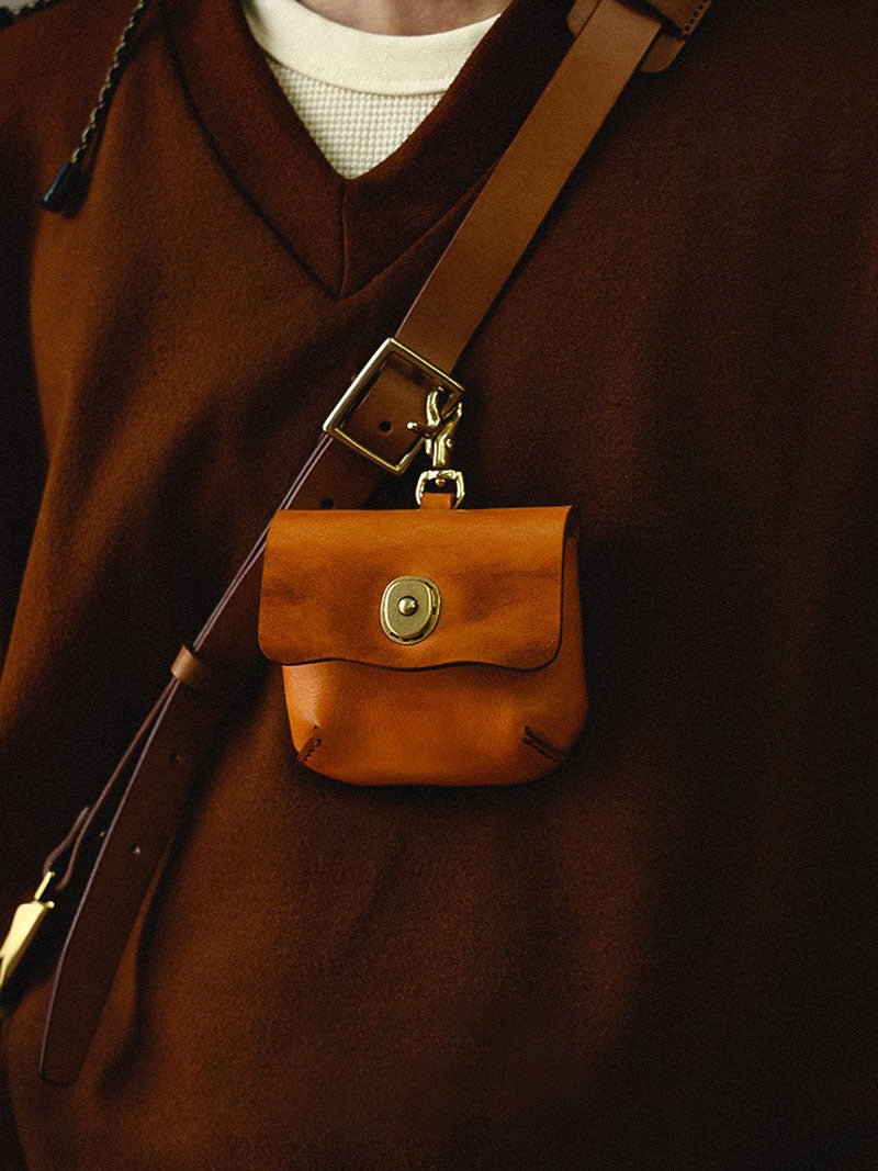 Vintage Handmade Leather Portable Buckle Bag