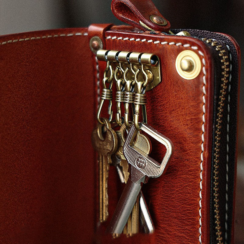 Retro Handmade Leather Key Bags Car Key Bags Card Holder