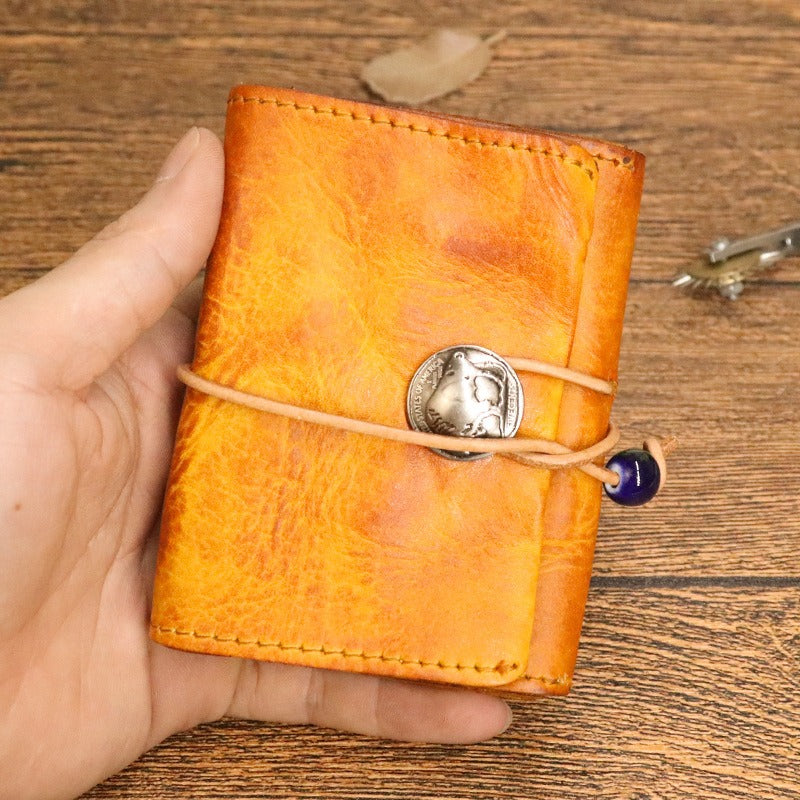Retro Classic Leather Short Wallet Coins Purse Card Holder