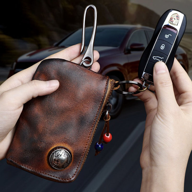 Retro Handmade Genuine Leather Portable Bag