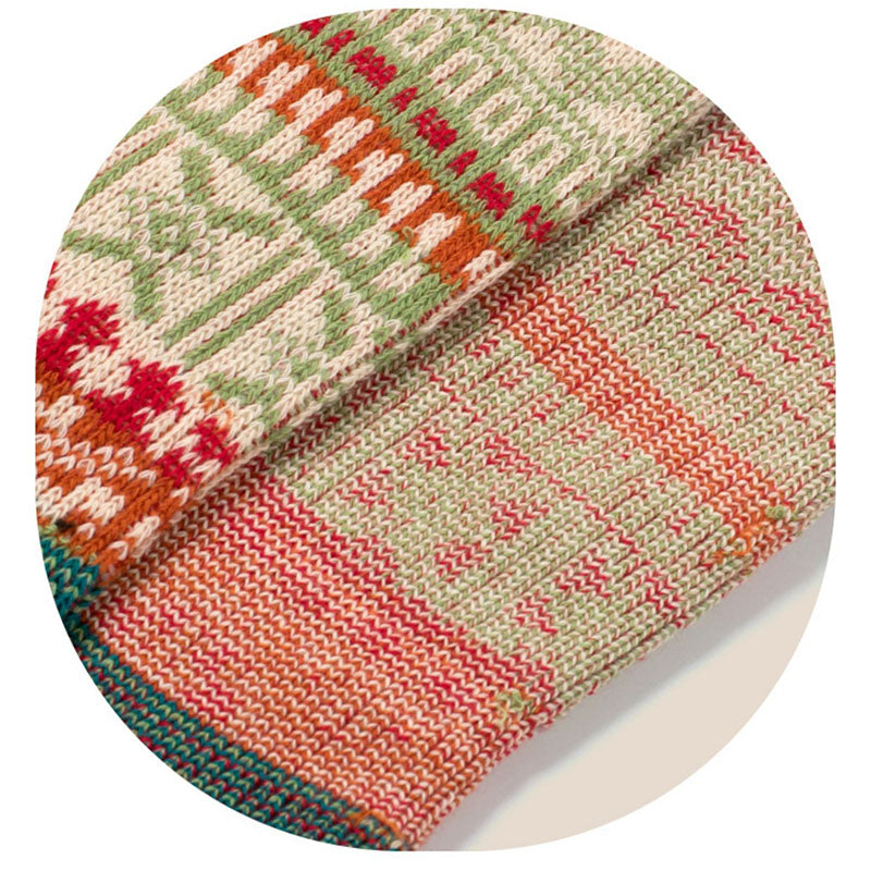 Retro Ethnic Style Socks（4 Pairs 4 Colors）