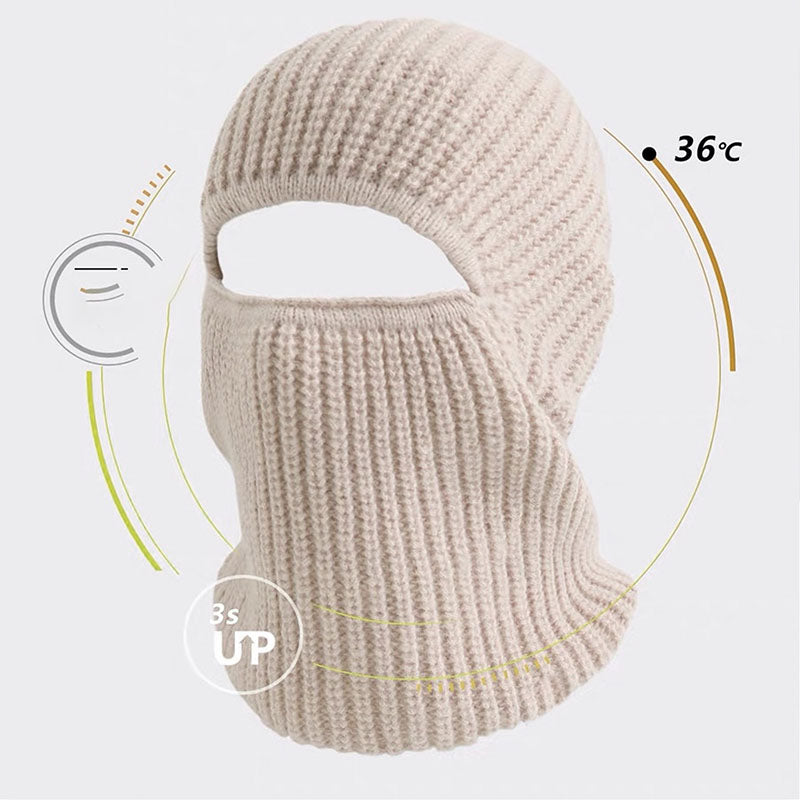 100% Wool Vintage Balaclava Beanie Hat