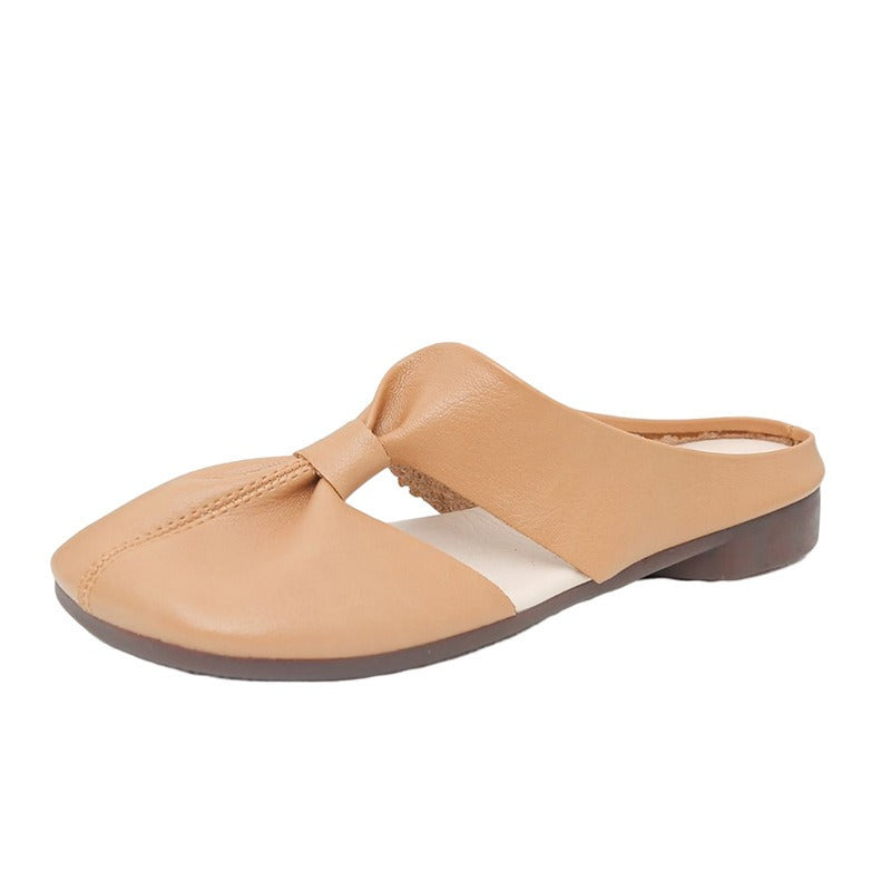 Casual Hollow out Pleated Slipper