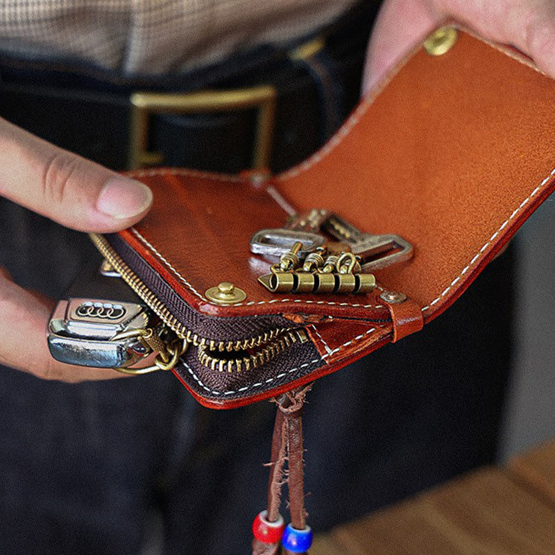 Retro Handmade Leather Key Bags Car Key Bags Card Holder