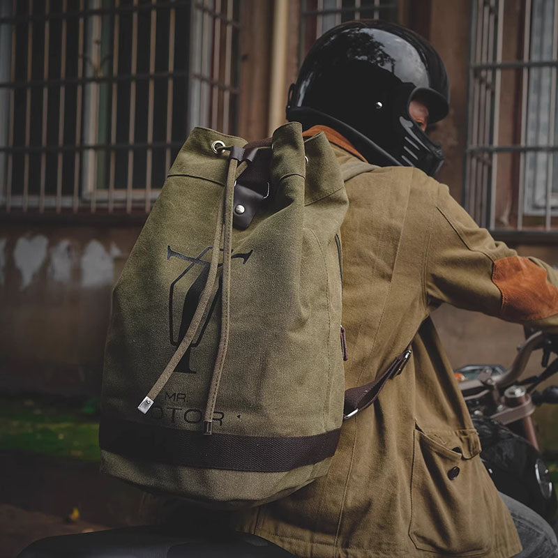 Retro Backpack Rucksack Motocycle Bag