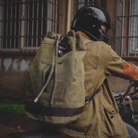 Retro Backpack Rucksack Motocycle Bag