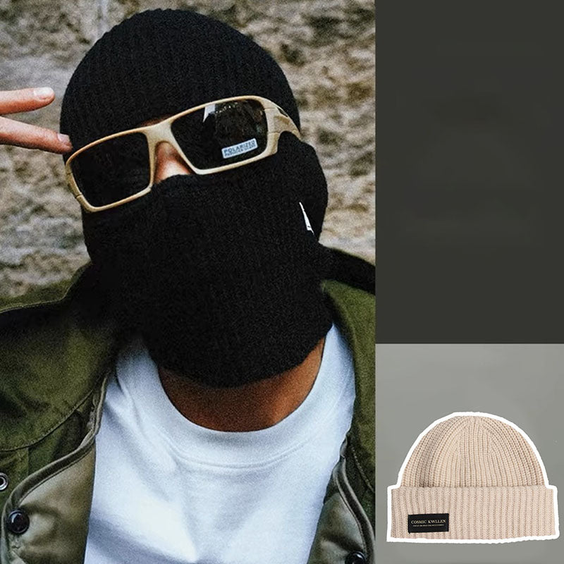 100% Wool Vintage Balaclava Beanie Hat