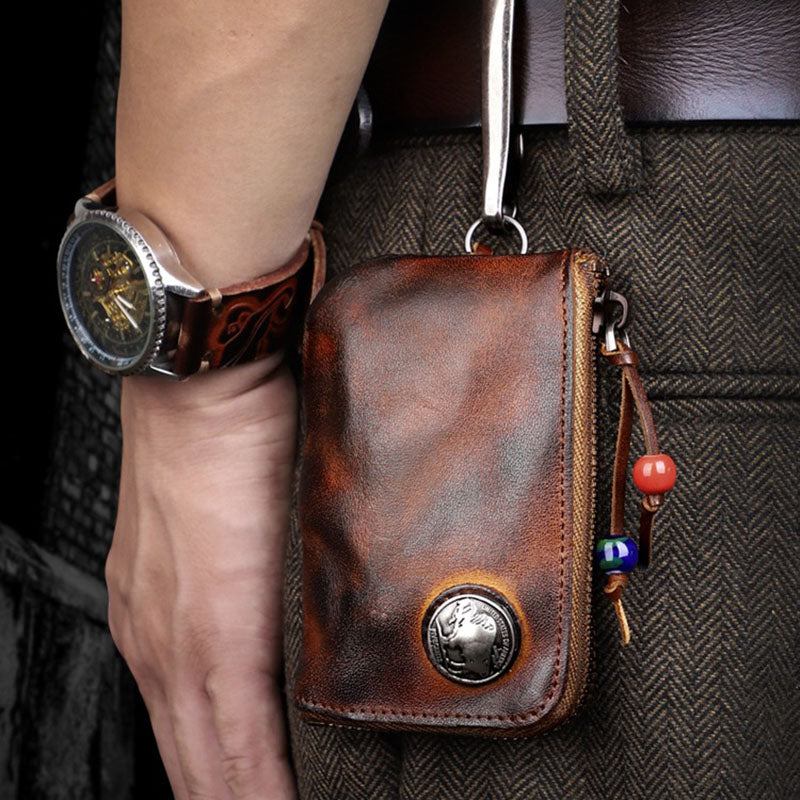 Retro Handmade Genuine Leather Portable Bag