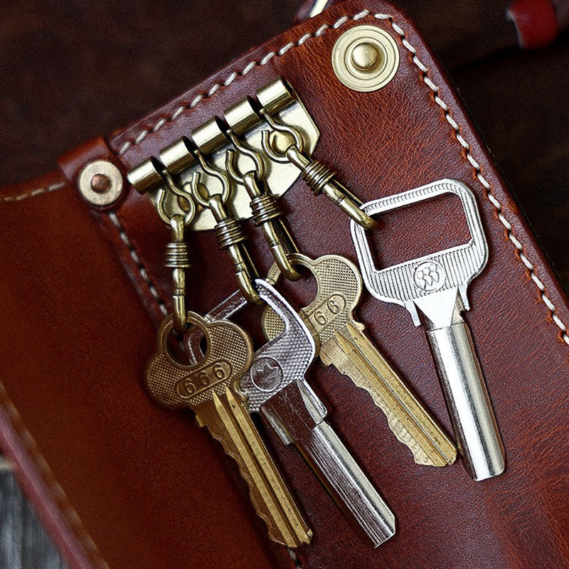 Retro Handmade Leather Key Bags Car Key Bags Card Holder