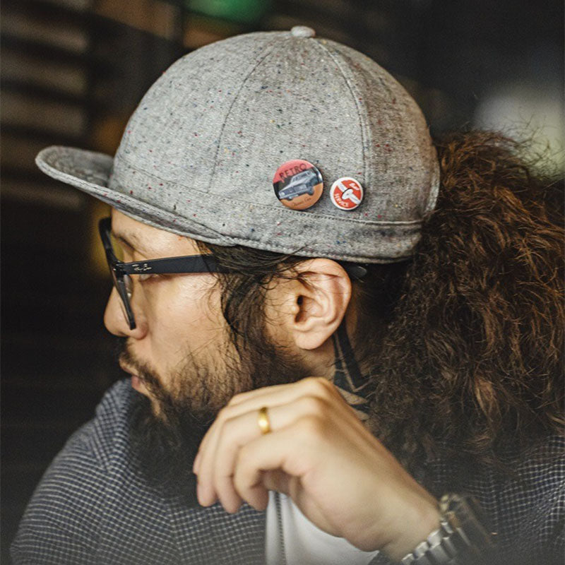 Retro Flip Hat Short Brimmed Baseball Cap