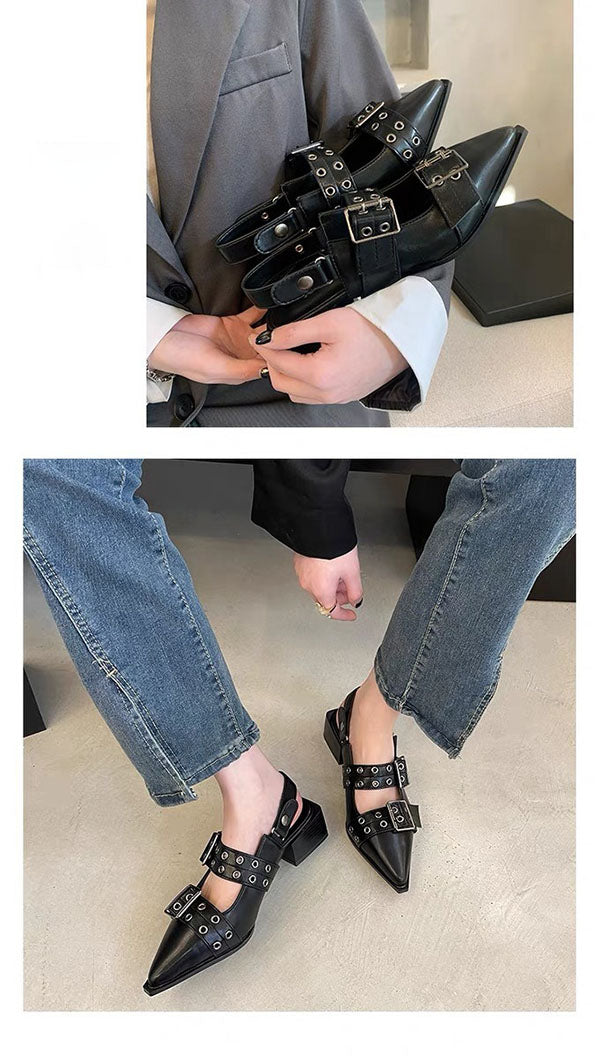 PU Leather High Heel Sandals