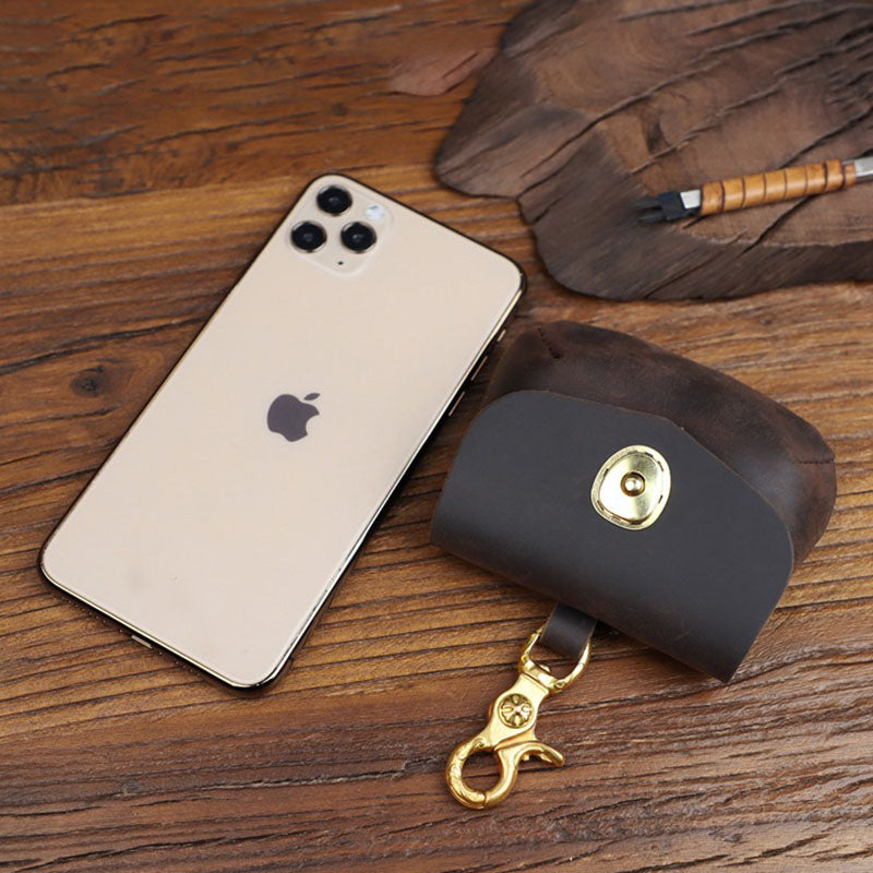 Retro Handmade Genuine Leather Portable Buckle Bag