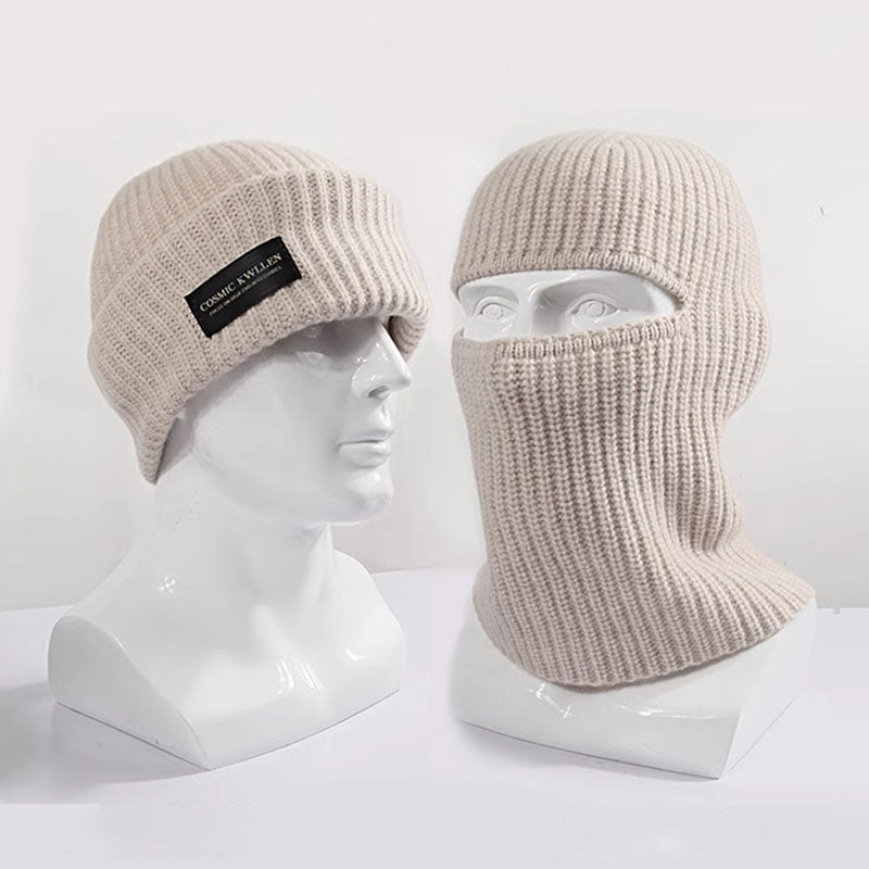 100% Wool Vintage Balaclava Beanie Hat