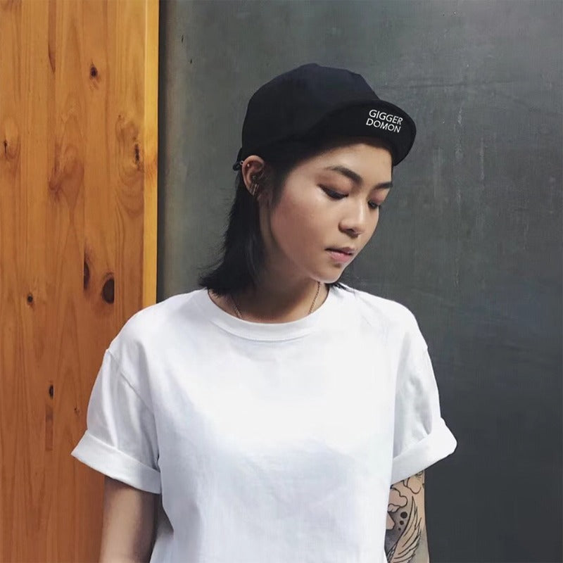 Retro Flip Hat Short Brim Adjustable Baseball Cap