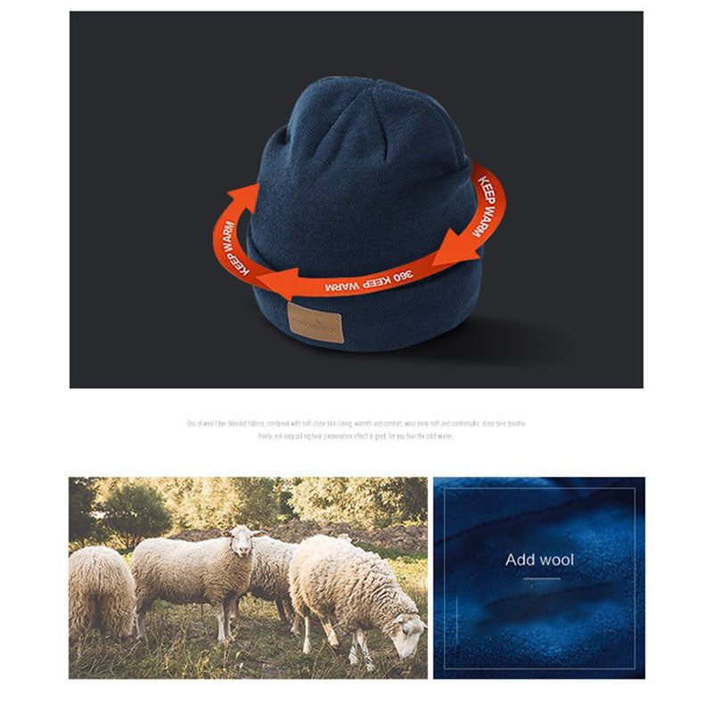 Retro Thermal Wool Knitted Hat & Scarf Set